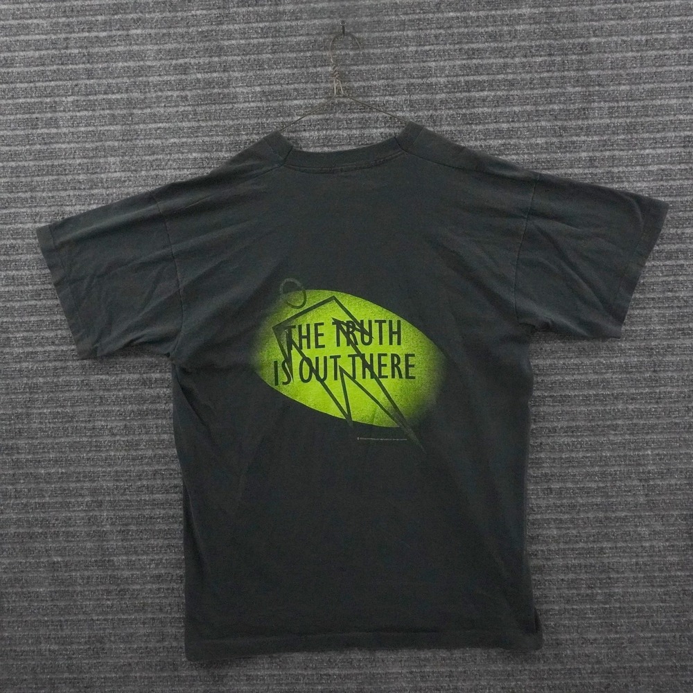 Vintage 90s The X-Files T-Shirt XL Black The Truth Is Out There Single Stitch